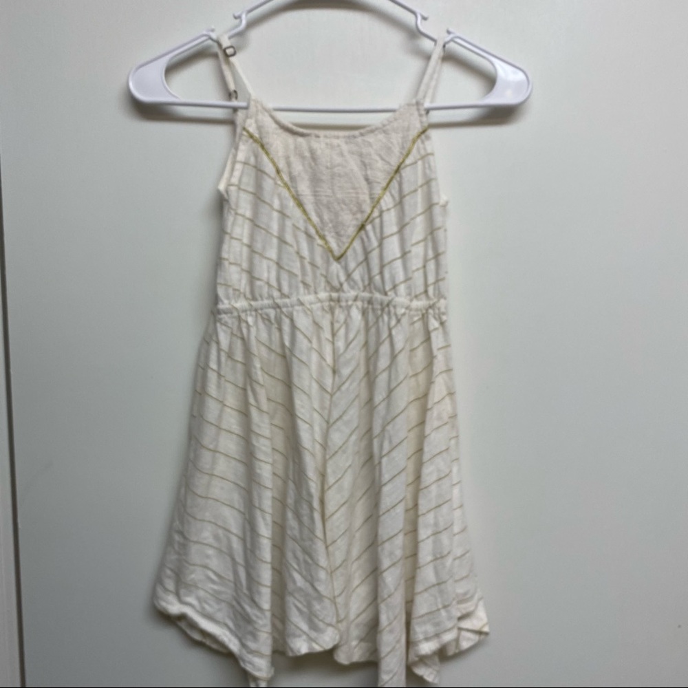 Roxy girls gold stripe‎ dress  girls small.